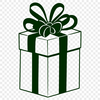 Gift Presentation Clip Art A simple vector box design, suitable for various uses including Christmas and birthday gift presentations.