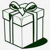 A simple 3D-style box vector graphic with a rectangular shape and straight lines.