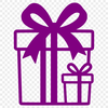 A simple vector illustration of a gift box with a bow on top, suitable for personal or commercial use.