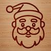 Jolly Old Fellow in Red An SVG vector art design featuring a stylized representation of Father Christmas.