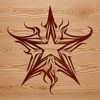 Beautiful Star Graphic Design Element A colorful, ornate star graphic with intricate details suitable for various digital projects.