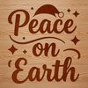A vector illustration of inspirational Christmas quotes promoting peace on earth.