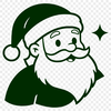 Illustration of Father Christmas in festive attire, suitable for commercial or personal use.