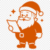 A digital illustration of a traditional Santa Claus figure in vector format.