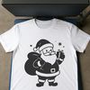 An SVG graphic featuring the iconic figure of Father Christmas in a simple silhouette design.