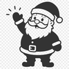 Illustrative vector art of Father Christmas, a festive holiday character.