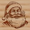 Festive Father Christmas Vector Image A cartoon illustration of Father Christmas with a jolly face and festive hat.