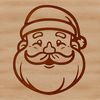 A vector illustration of Father Christmas in festive attire, suitable for holiday decorations.