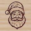 Jolly Old Saint Nick SVG Icon A digital representation of Santa Claus with a hat and coat.