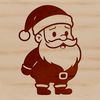 An svg graphic representation of the iconic Christmas figure Santa Claus.