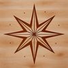 A star graphic symbolizing Christmas and festive season, suitable for various designs and crafts.