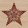 A stylized vector star illustration for graphic design and crafting projects.