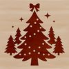 Illustrative Christmas tree illustration in a vector format.