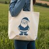 Illustration of Father Christmas in red suit holding sack, suitable for commercial and personal use.