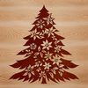 Festive Christmas Tree Illustration A festive digital illustration of a traditional Christmas tree with ornaments and lights.