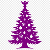 A traditional Christmas tree illustration in simple vector art style.