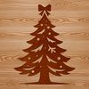 Simple yet elegant Christmas tree design created with scalable vector graphics.