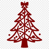 A simple Christmas tree icon made from lines and shapes, suitable for various digital uses.