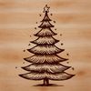 A Festive Christmas Tree Illustration A stylized illustration of a Christmas tree in a decorative setting.