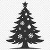 A minimalist digital design of a Christmas tree suitable for commercial or personal use in various projects and designs.