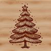 Minimalist Christmas Tree Design A simple vector design representation of a traditional Christmas tree in a minimalist style.