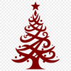 A festive Christmas tree illustration in a simple vector style.