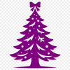 A festive Christmas tree silhouette with ornaments and lights, suitable for various crafts and designs.