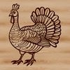 Colorful Turkey Vector Design A vector design of a turkey, suitable for digital cutting and crafting applications.