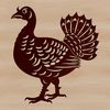 Agricultural Bird Profile An SVG graphic of a domesticated bird, often featured in holiday decorations and agricultural settings.