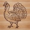 Whimsical Turkey Character SVG Icon Illustrated turkey farm animal isolated on white background.