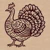 A vector illustration of a turkey farm animal.