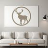 A cartoon-style reindeer illustration suitable for Christmas decorations and projects.