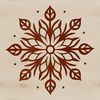 Delicate Snowflake Illustration SVG A delicate white snowflake with intricate details and symmetrical pattern.