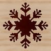 Delicate Christmas Clip Art A delicate, intricate snowflake with six symmetrical arms and a central hub.