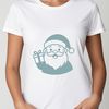 An svg silhouette of Santa Claus, ideal for various design and crafting projects.