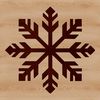 Delicate Winter Snowflake Silhouette A delicate white snowflake in a simple silhouette form, perfect for winter or Christmas designs.