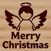 Vector graphic illustrations of merry Christmas quotes and phrases in a decorative font.