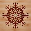 A delicate, intricately designed snowflake with symmetrical patterns, suitable for winter-themed projects.