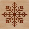 Winter Wonder Snowflake Decoration A delicate six-pointed star-shaped winter decoration with intricate patterns and symmetrical design.
