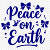 A vector illustration featuring inspirational Christmas quotes with a focus on peace on earth.