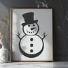 Creative Snowman Vector Drawing - Free PNG Download