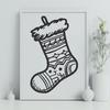 Free Stocking Vector Drawing