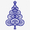 Free Unique Christmas Tree Vector Illustration