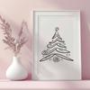 Artistic Christmas Tree In SVG & DXF