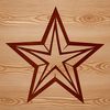 Stellar Design Element A simple line drawing of a star with five pointed tips.