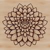 Beautiful Chrysanthemum Outline Design An outline design of a Chrysanthemum plant, suitable for use as clip art or stencil.