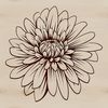 Stylized Chrysanthemum Blooms in Full Color An SVG design featuring a stylized representation of a Chrysanthemum plant in full bloom.