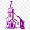 Traditional Baptist Church Design Illustration A detailed illustration of a Baptist church architecture with a traditional design.