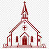 Classic Christian Worship Space Illustration A vector graphic design of a classic Christian place of worship, typical of many Baptist churches worldwide.