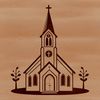 A detailed illustration of a church building, suitable for digital use in various formats.